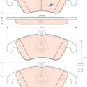 Set di 4 pastiglie dei freni COTEC